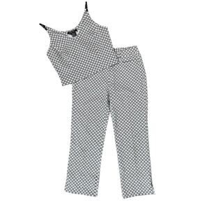 Vintage Etcetera Matching Mod B&W Geometric Print Set